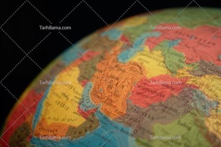 تصویر با کیفیت نقشه ایران روی کره زمین 